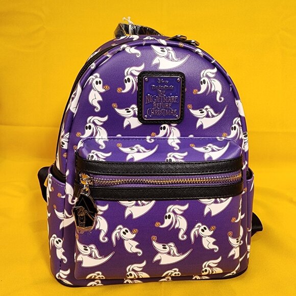 Loungefly Disney NBC ZERO Purple AOP GIow-in-the-Dark Mini Backpack NEW main image 12